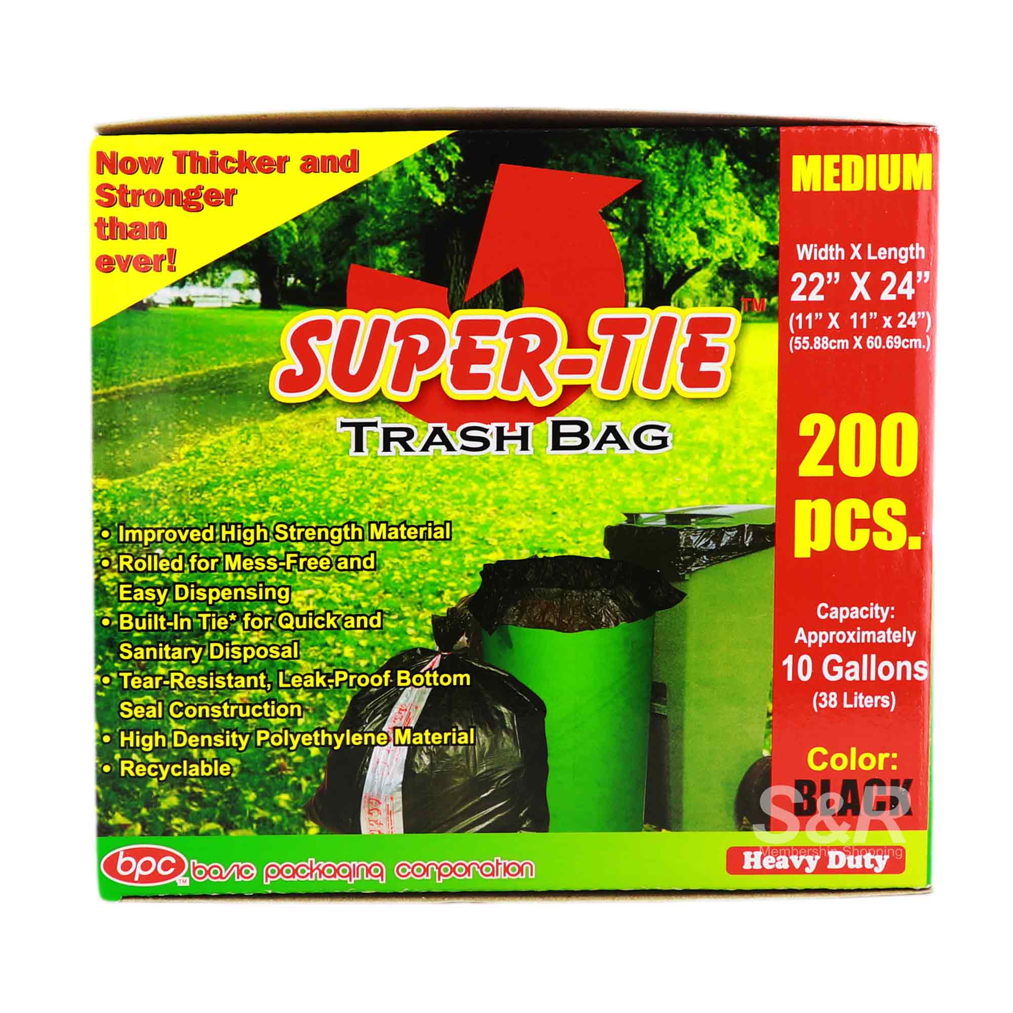 Super-Tie Trash Bag Medium Size 200pcs